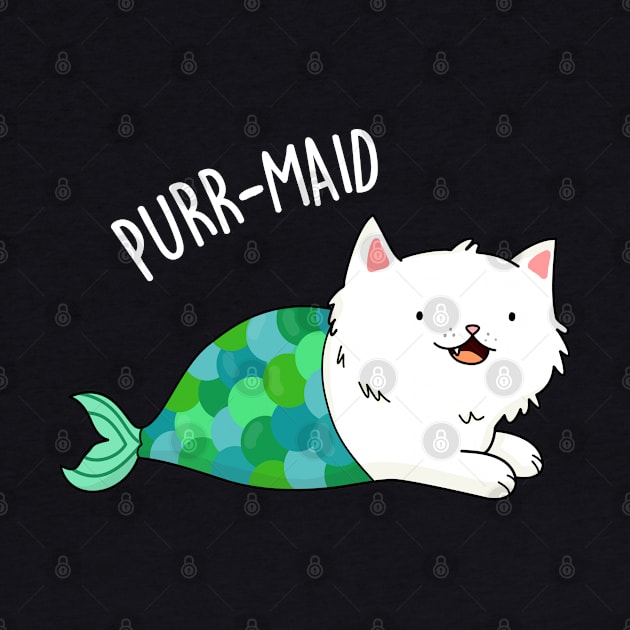 Purrmaid Cute Cat Mermaid Pun by punnybone